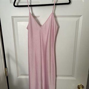 Aritzia Wilfred Only Slip Midi Dress in Pink XXS, Never Worn